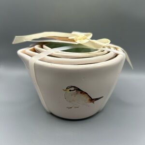 Rae Dunn Bird Measuring Cups Finch Wren Hummingbird Watercolor HTF NEW